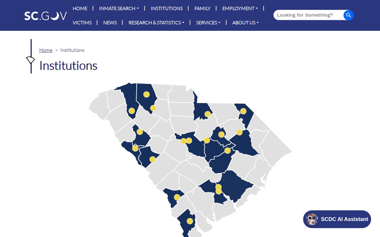 South Carolina Department of Corrections institution directory for Laurens County release research